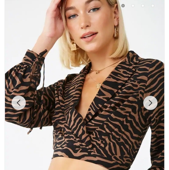 FAVLUX Tops - Tiger Print Crop Top